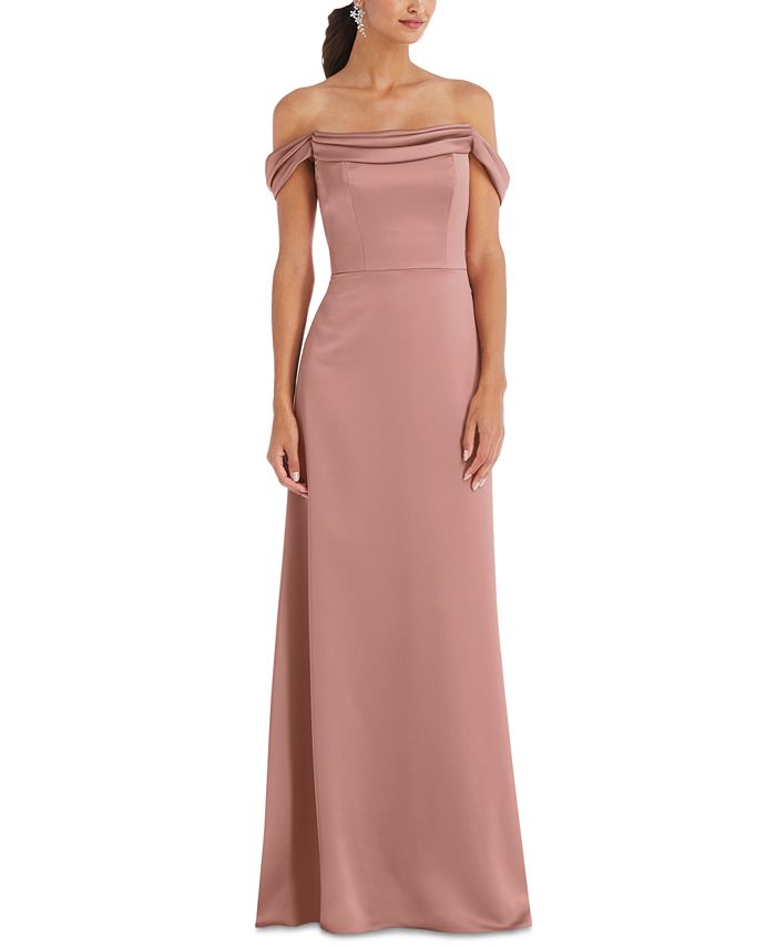 Dessy Collection Draped Off The Shoulder Gown Macy s