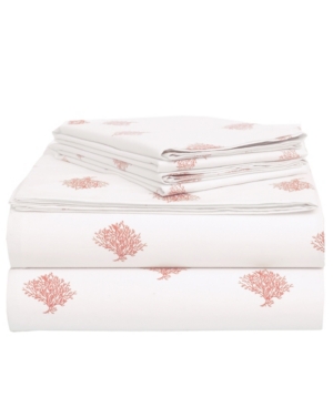 EnvioHome Coral Cotton 4-Piece Set Queen Bedding