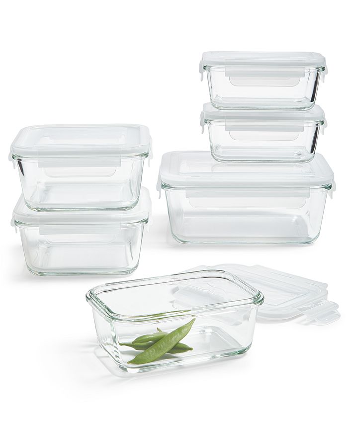 Martha Stewart 12-Piece Glass Storage with Lids Set