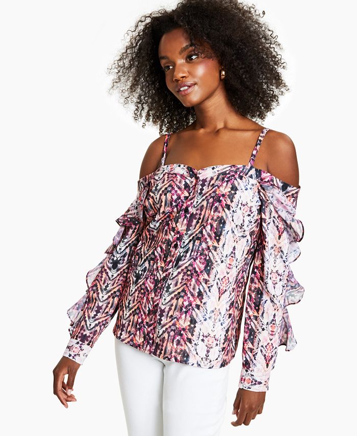 macys cold shoulder tops