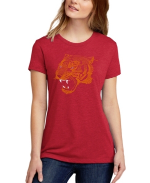 La Pop Art Women's Word Art Beast Mode T-shirt In Red