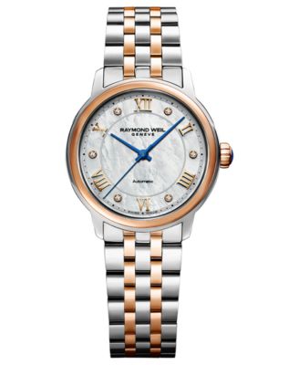 Raymond Weil - Women's Swiss Automatic Maestro Diamond Accent Two-Tone Stainless Steel Bracelet Watch 31mm