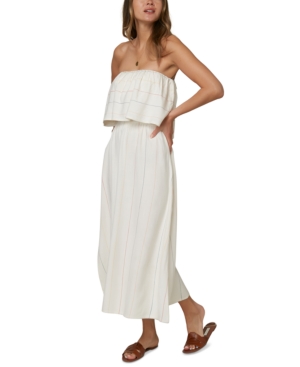 O'neill Juniors' Koia Striped Maxi Dress In White