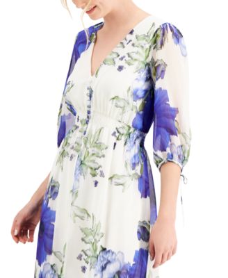 Taylor Printed Smocked-Waist Dress