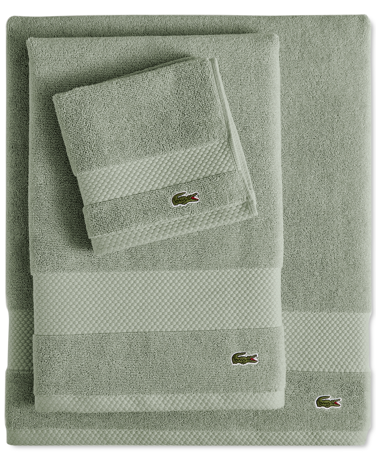 Lacoste Home Heritage Anti-Microbial Supima Cotton Towel, 30