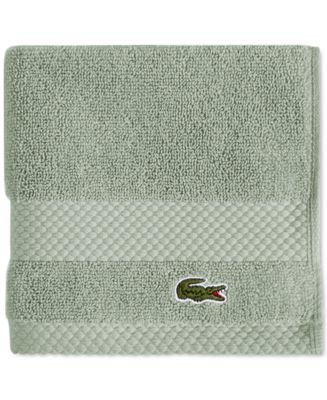 Lacoste Home Heritage Anti-Microbial Supima Cotton Washcloth, 13" x 13"