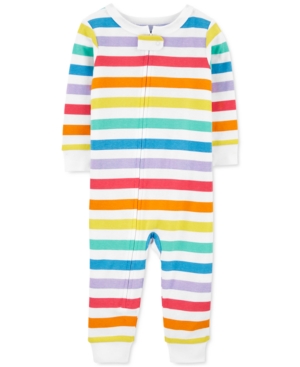 Baby Boys and Girls Rainbow Footless Pajama