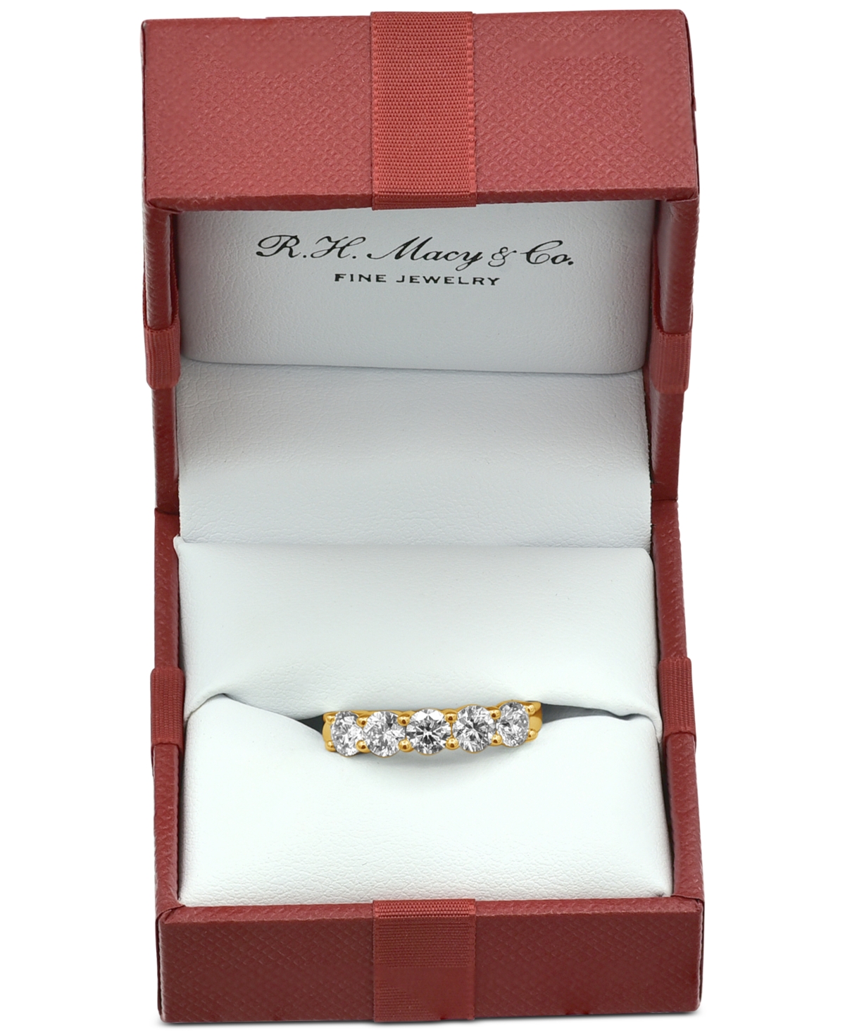 Diamond 5 Stone Band (1 1/2 ct. t.w.) in 14k White Gold