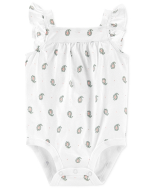 Baby Girls Flutter Printed Bodysuit