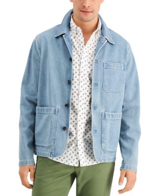 denim jacket with sweater