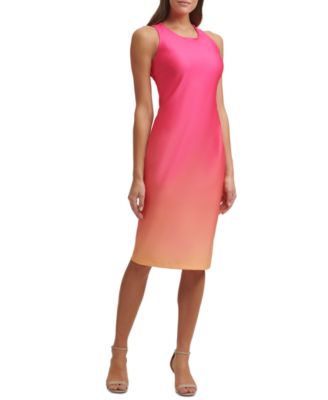 GUESS - Ombr&eacute; Pont&eacute;-Knit Midi Dress