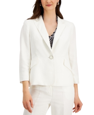 Kasper Notch-Collar One-Button Blazer