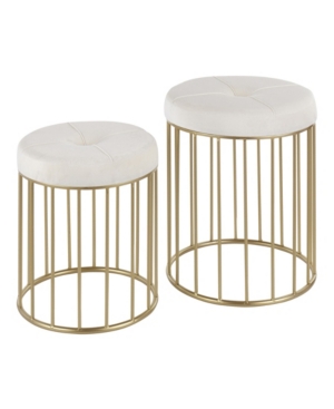 Shop Lumisource Canary Nesting Ottoman Set In Cream