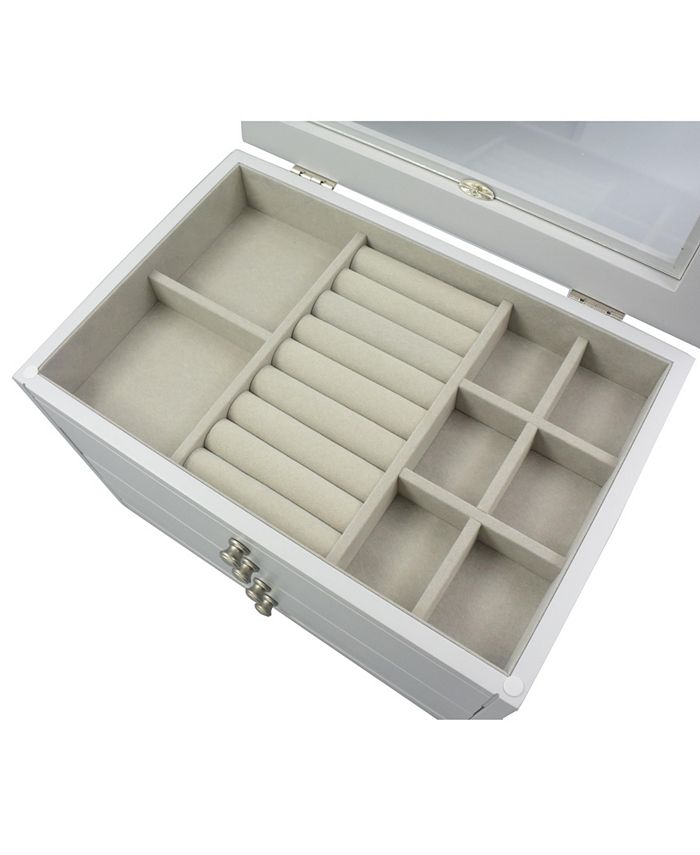 PKO Inc. Elegant Grey Lift Top Jewelry Box Macy's