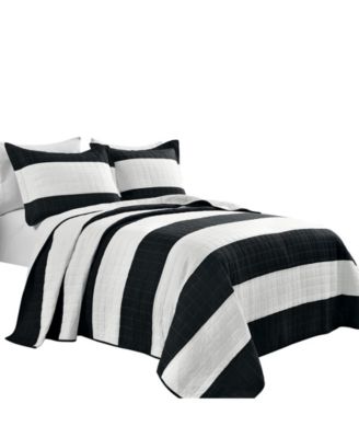 New Berlin Stripe 3 Piece Quilt Set, Full/Queen