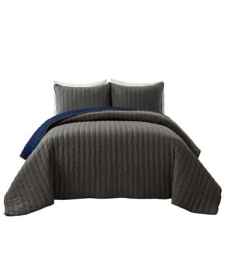 Soft Stripe All Season 3 Piece Quilt Set, Full/Queen