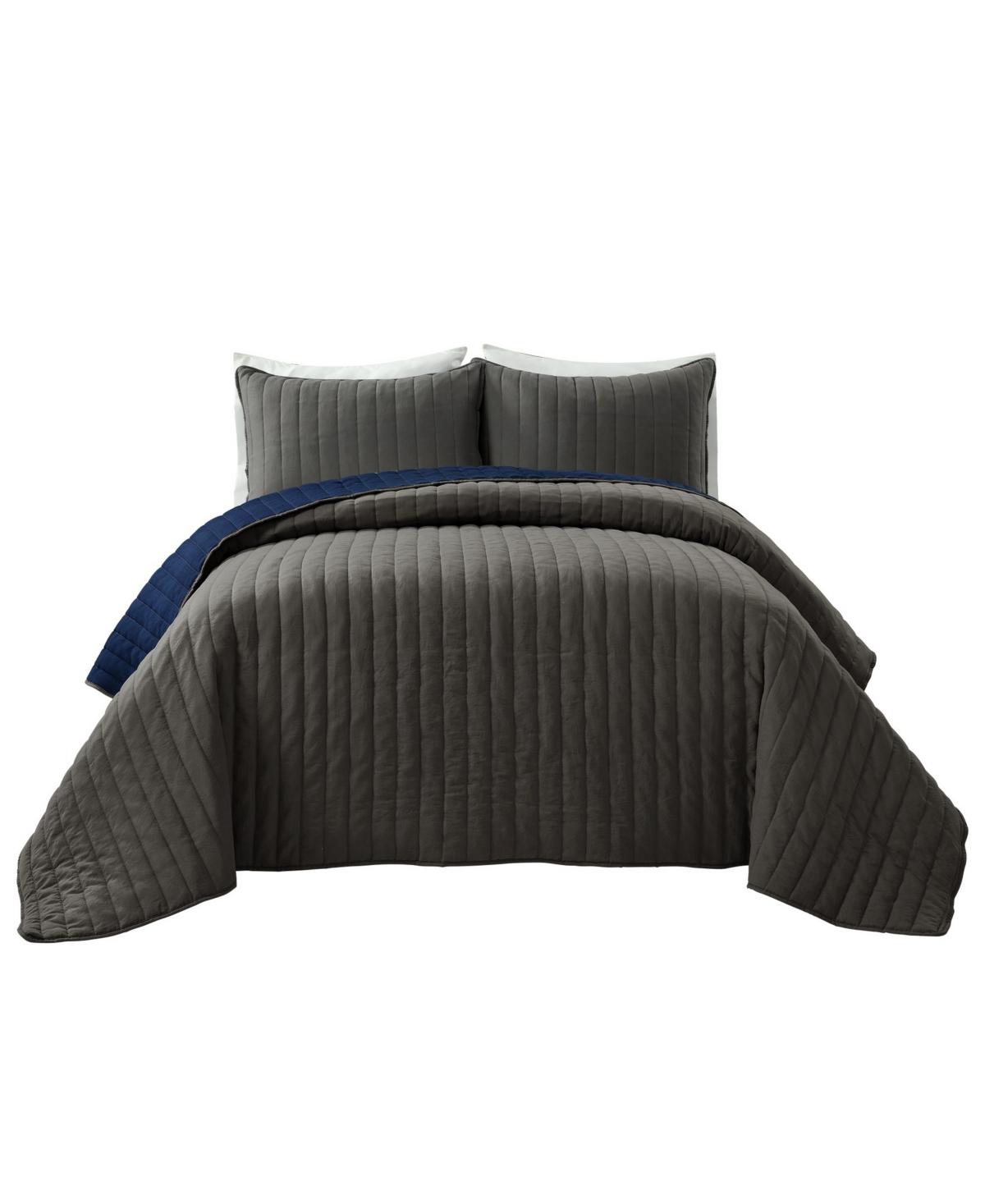 Lush Decor Soft Stripe All Season 3 Piece Quilt Set, Full/queen In Multi