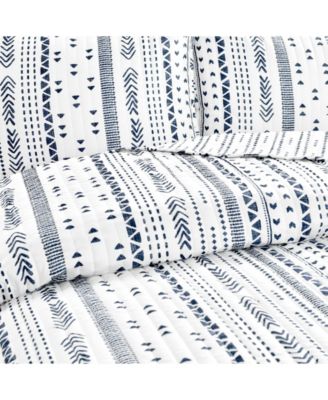 Hygge Stripe 3 Piece Quilt Set, Full/Queen