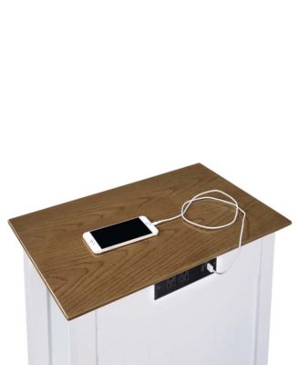 Edison End Table with Charging Station and Shelf