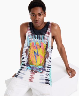 GUESS - Men's Tie-Dyed Graphic Tank