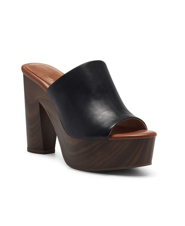 Jessica Simpson Women's Shelbie Block Heel Platform Mules - Macy's