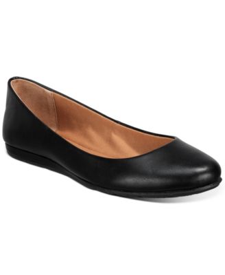 macys flat black shoes