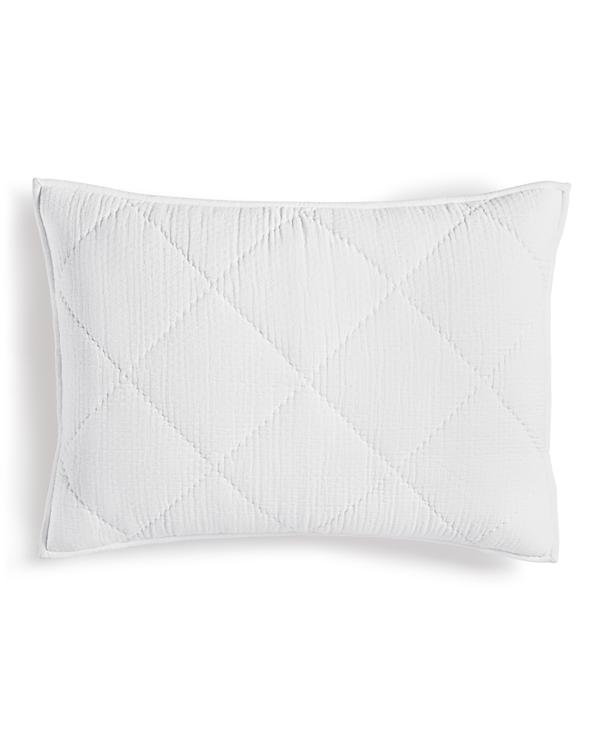 Closeout! Hotel Collection Dobby Diamond Quilted Sham, Standard, Created for Macy's - Natural