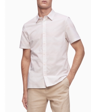 Men's Short Sleeve Stretch Cotton Pattern Shirt