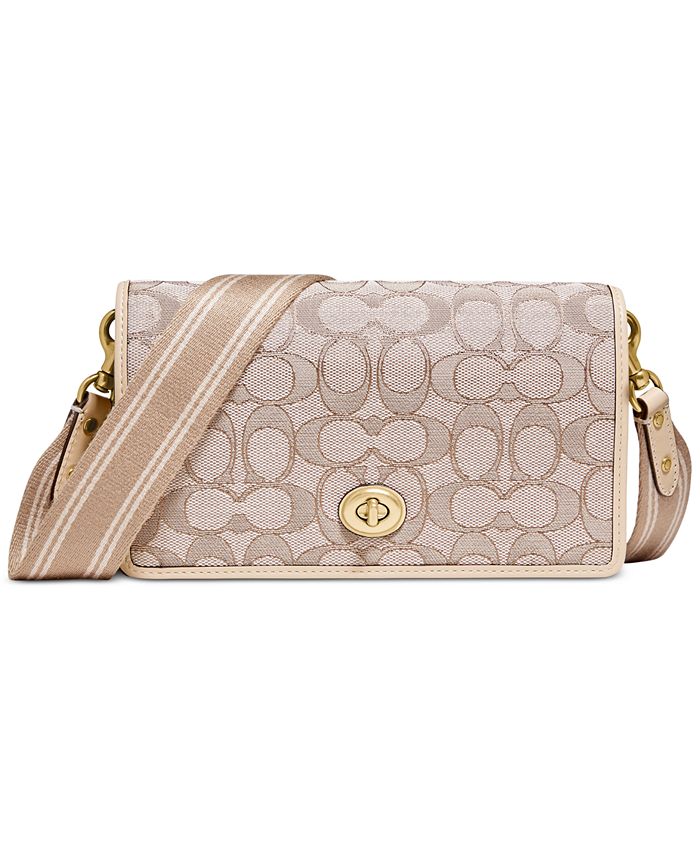 Coach signature jacquard best sale crossbody