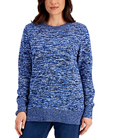 Cotton Space-Dyed Crewneck Sweater, Created for Macy's