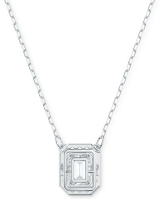 Rhodium-Plated Millenia Pendant Necklace, 15" + 2" extender