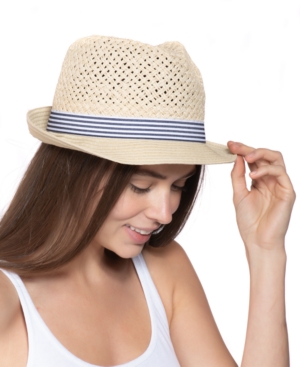 Inc Open-Braid Fedora Created for Macy's