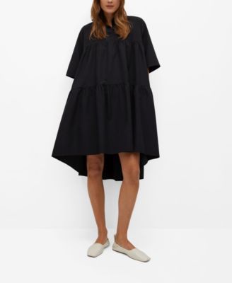 mango oversize shirt dress Embroidered shirt dress