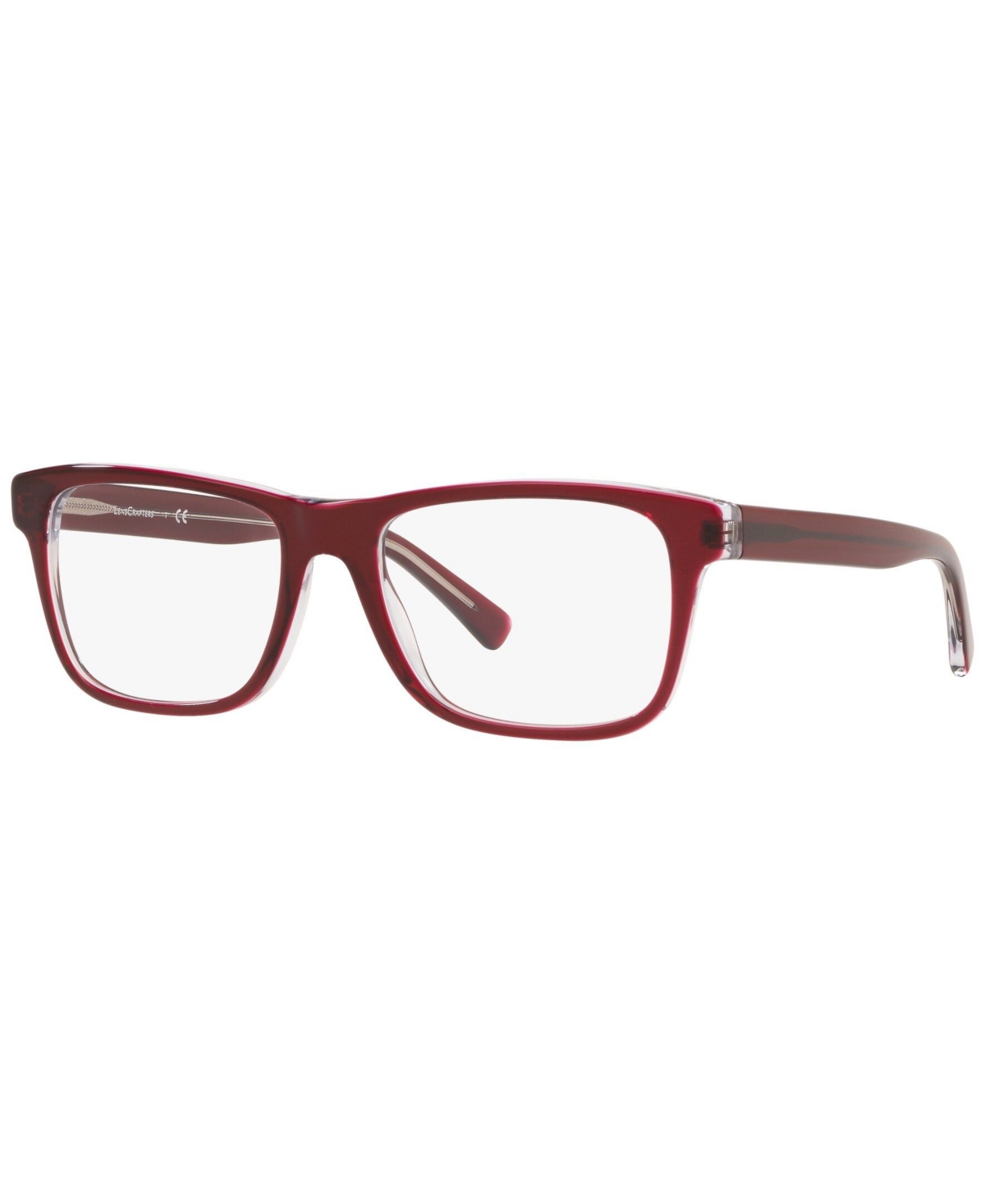 EC2002 Unisex Square Eyeglasses - Red