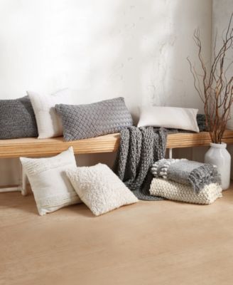 DKNY PURE Cotton Chunky Knit Throw