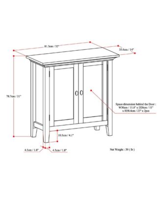Redmond Solid Wood Low Storage Cabinet