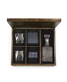 Whiskey Box with Decanter Gift Set, 12 Pieces
