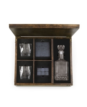 Legacy Whiskey Box With Decanter Gift Set, 12 Pieces In Parawood