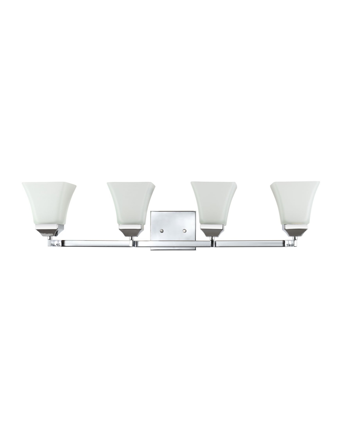 Staunton 4-Light Modern Cottage Led Vanity Light - Silver-Tone