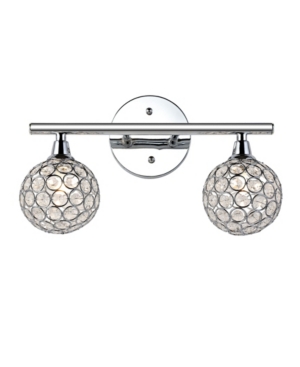 Jonathan Y Maeve 2-light Contemporary Glam Led Vanity Light In Silver-tone