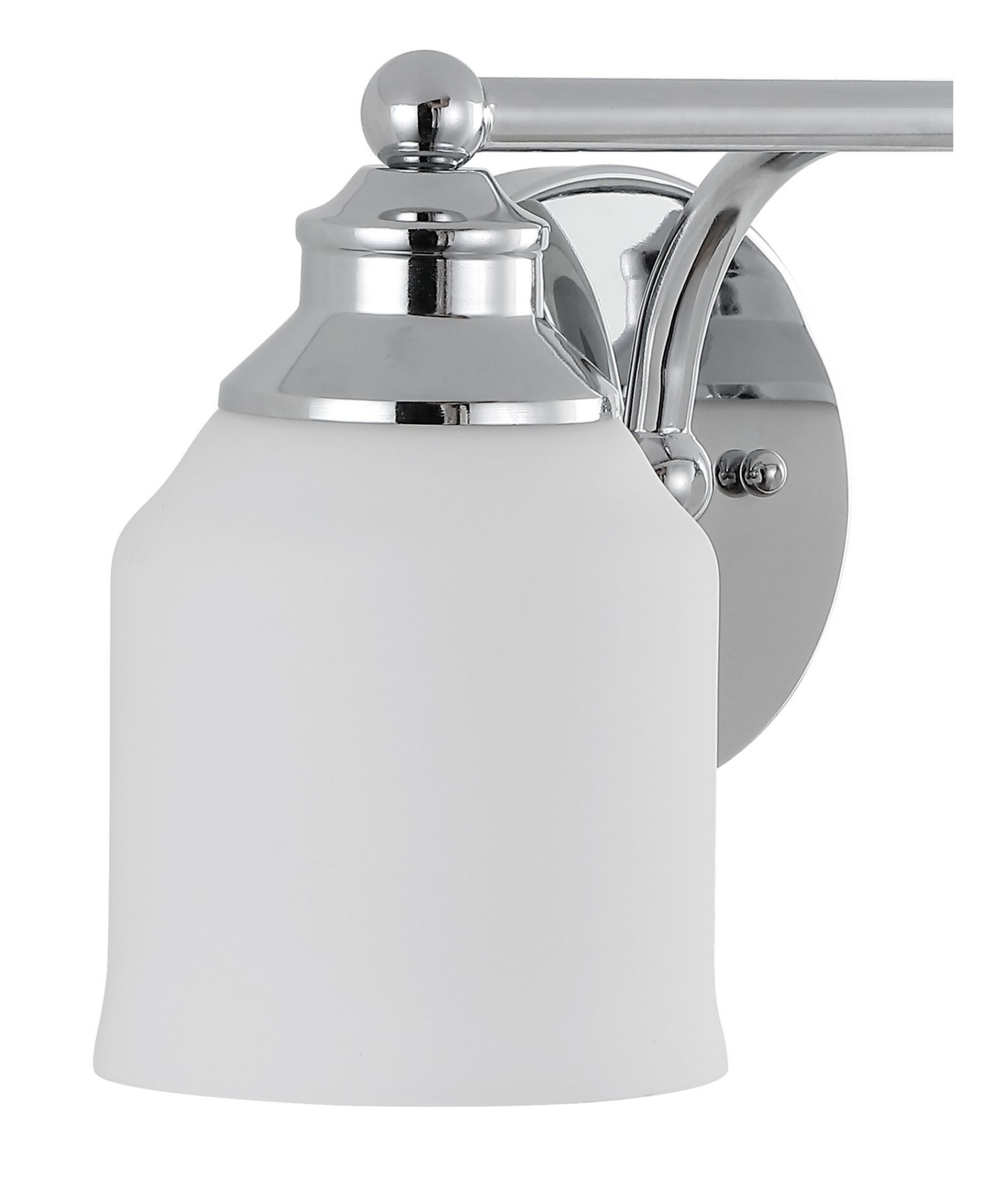 Lydia 2-Light Glass Farmhouse Cottage Led Vanity Light - Silver-tone