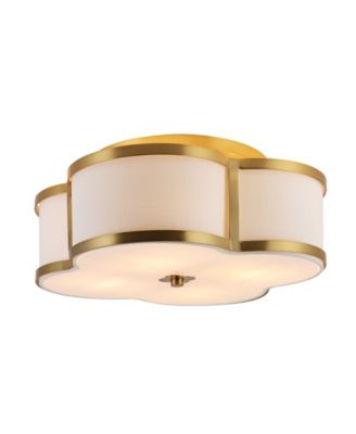 Quatrefoil Scalloped Shade Classic Glam LED Flush Mount