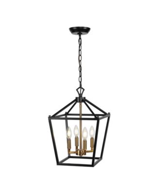 Pagoda 4-Bulb Lantern Metal LED Pendant
