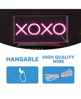 Contemporary Glam Acrylic Box USB Operated LED Neon Light