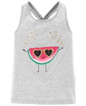 Big Girls Glitter Watermelon Racerback Tank