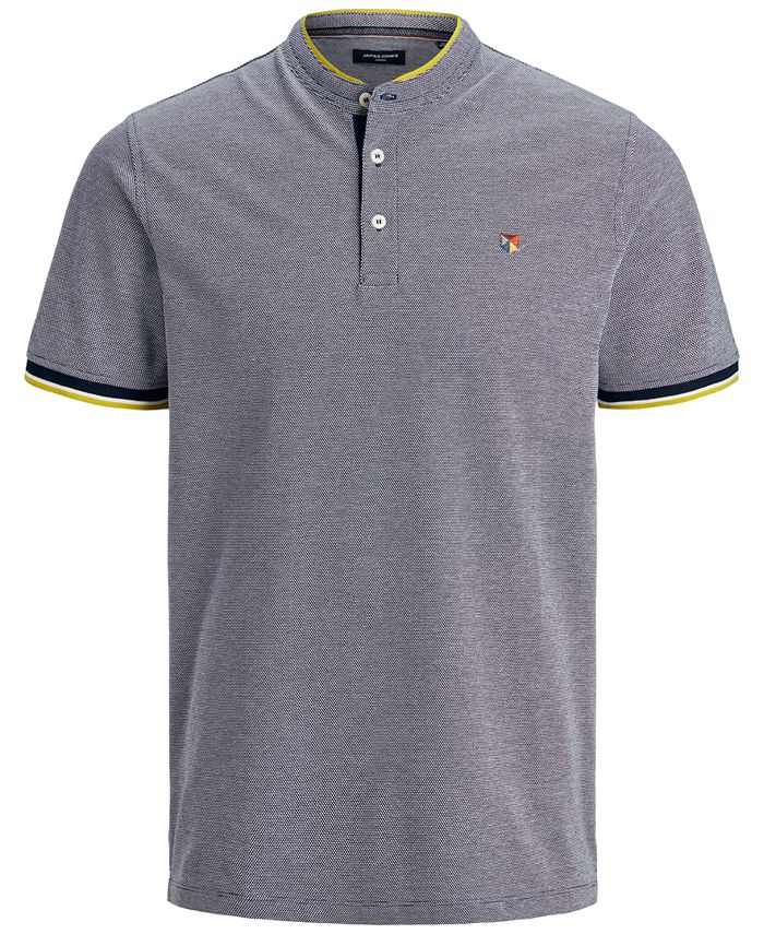 Jack & Jones Men's Bluwin Band Collar Polo Shirt Macy's