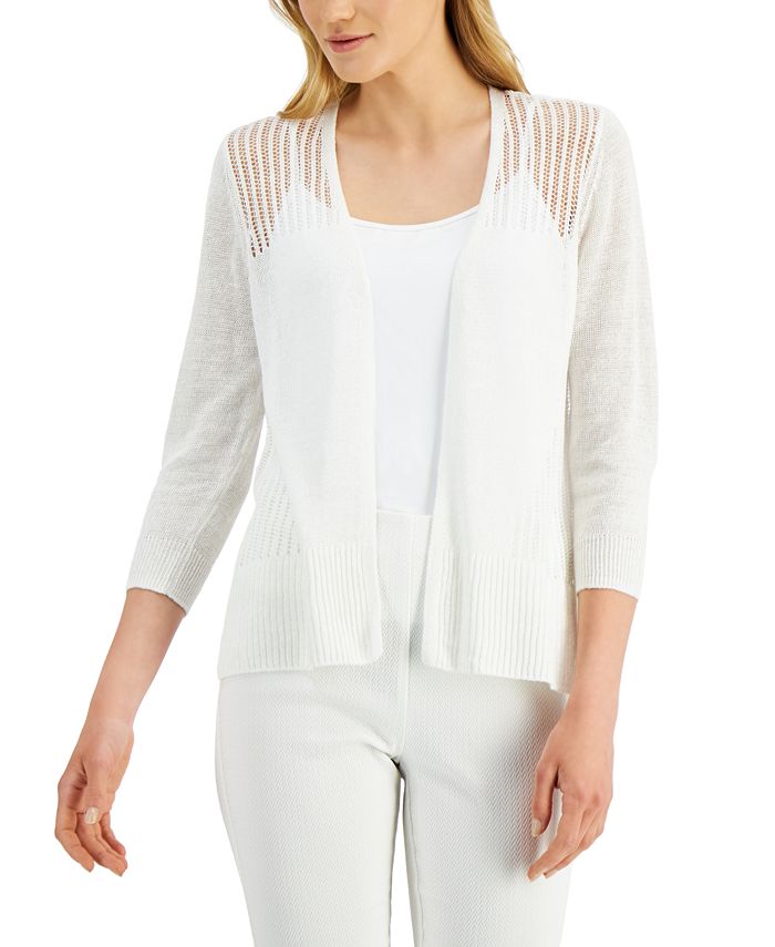 Alfani Mixed-Stitch Cardigan Sweater, Created for Macy's & Reviews ...
