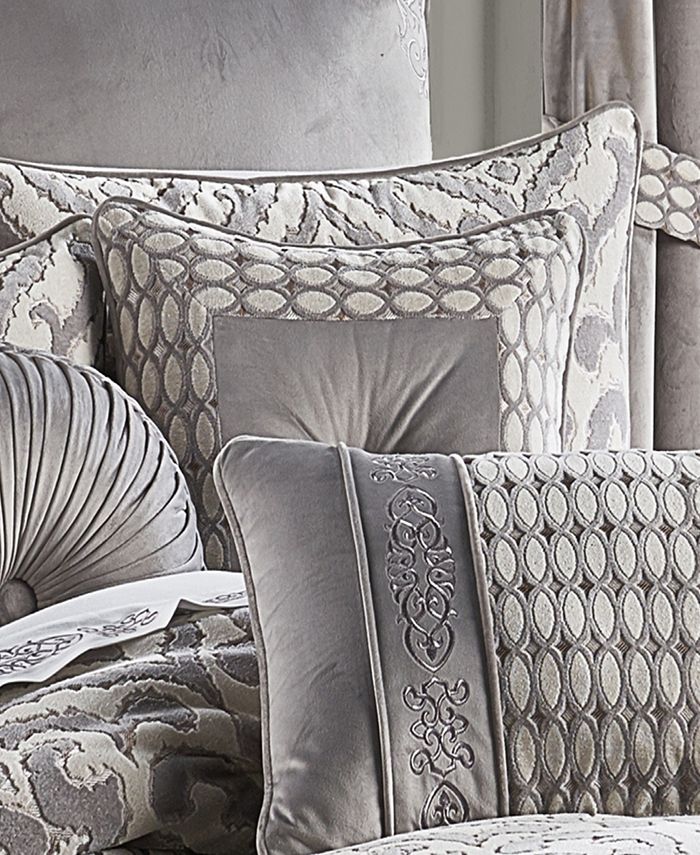 J Queen New York Belvedere Square Embellished Decorative Throw Pillow