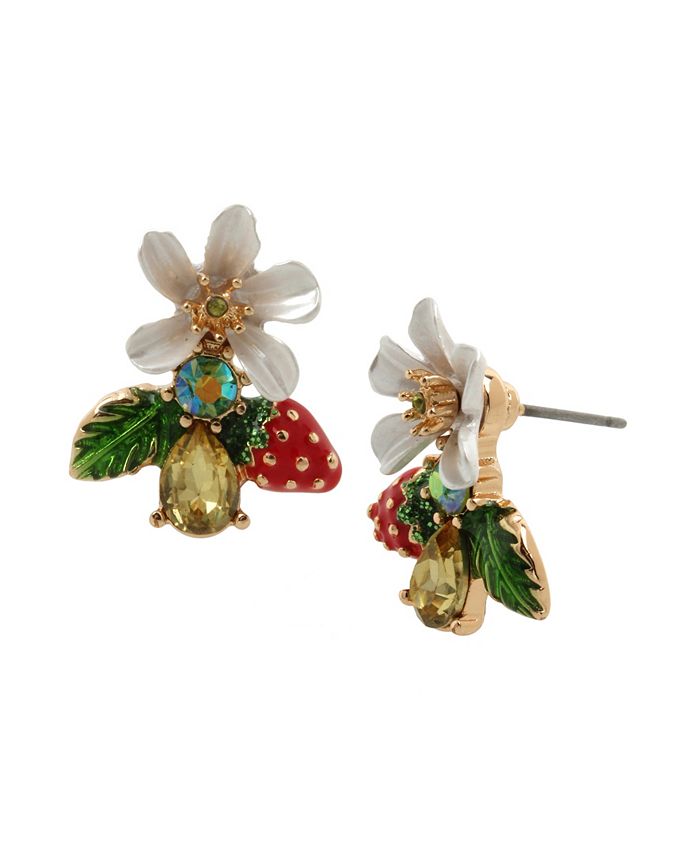 Betsey johnson shop strawberry earrings