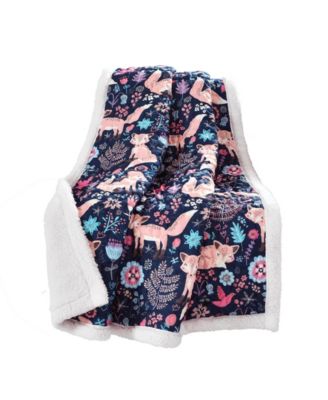 Kids Pixie Fox Sherpa Throw, 60" x 50"